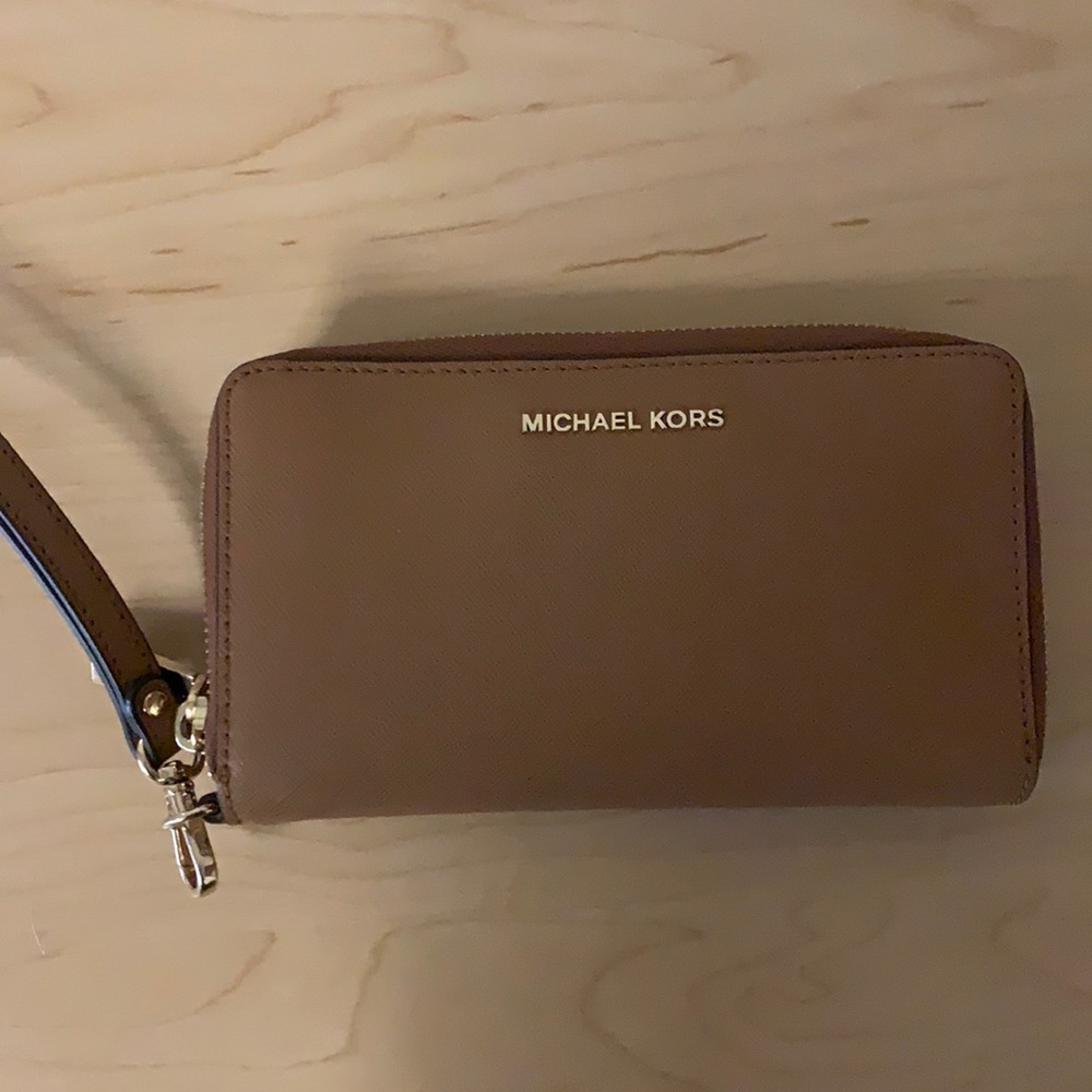 brown MK wallet
